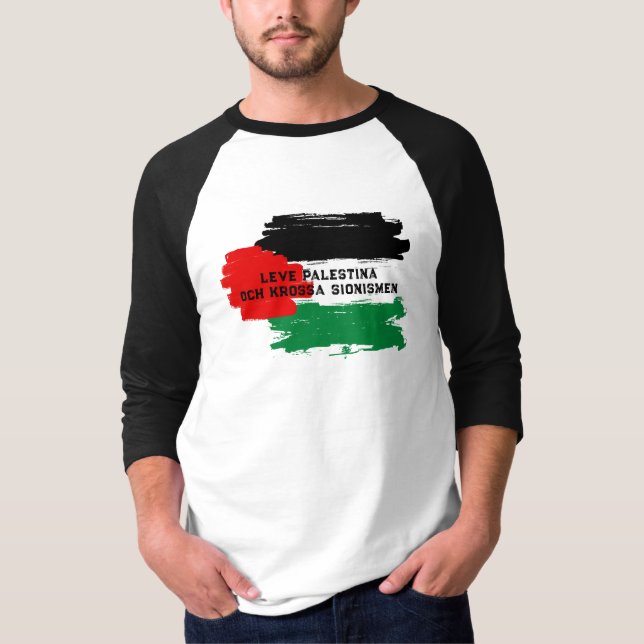 Palestinian Resilience & Solidarity Baseball T-Shirt (Front)