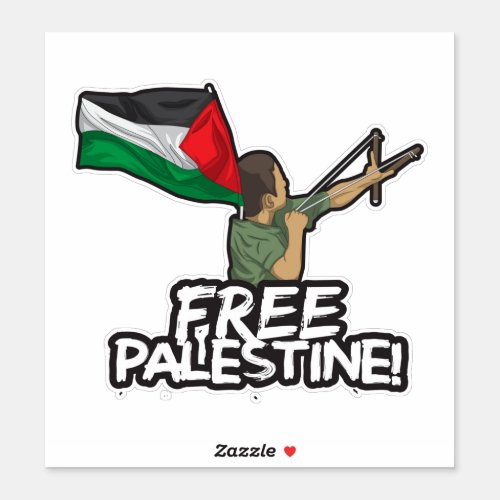 Palestinian Resister kid_flag Freedom for Palestin Sticker