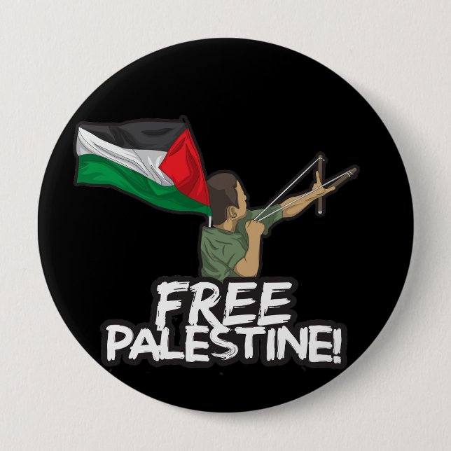Palestinian Resister kid-flag Palestinians Freedom Button (Front)