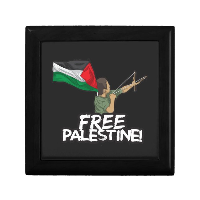 Palestinian Resister kid-flag Palestinians freedom Gift Box (Front)