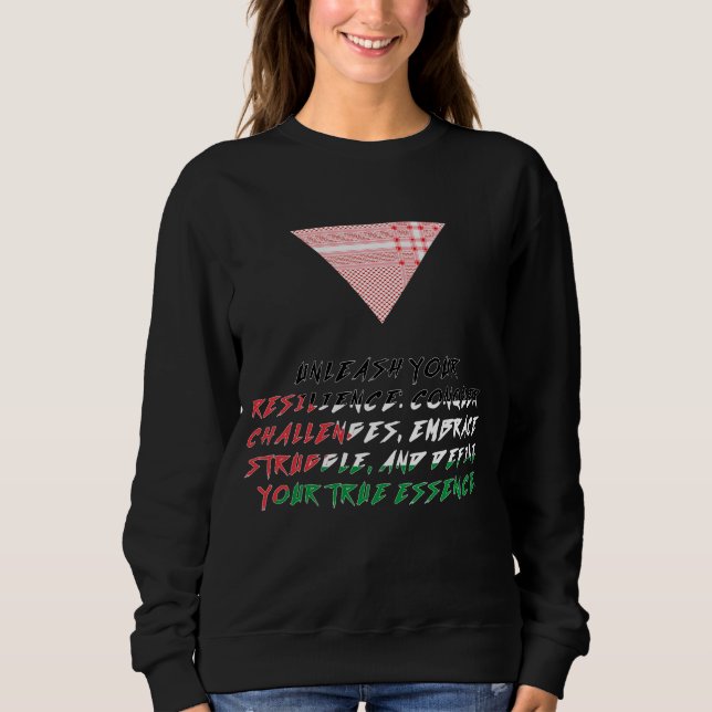 Palestinian Scarf Red arrow, Palestine Sweatshirt (Front)