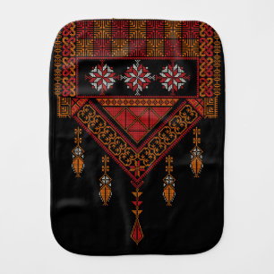Palestinian Tatreez Embroidery Art Baby Burp Cloth