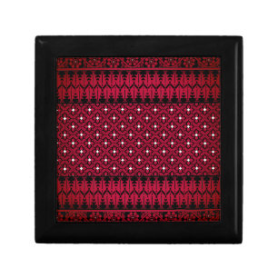 Palestinian Tatreez Embroidery Art Printed Design Gift Box