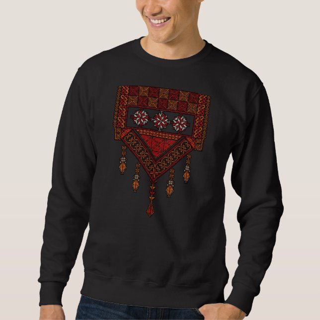 Palestinian Tatreez Embroidery Art  Sweatshirt (Front)