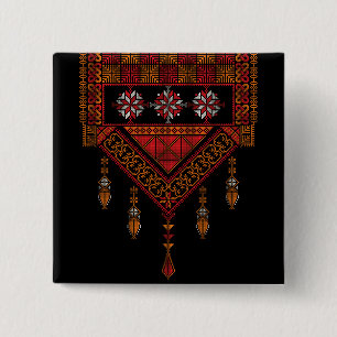 Palestinian Tatreez Embroidery palestine Art Button
