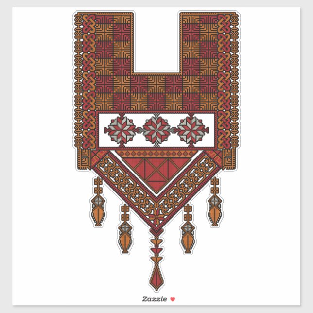 Palestinian Tatreez Embroidery | palestine Art  Sticker (Sheet)