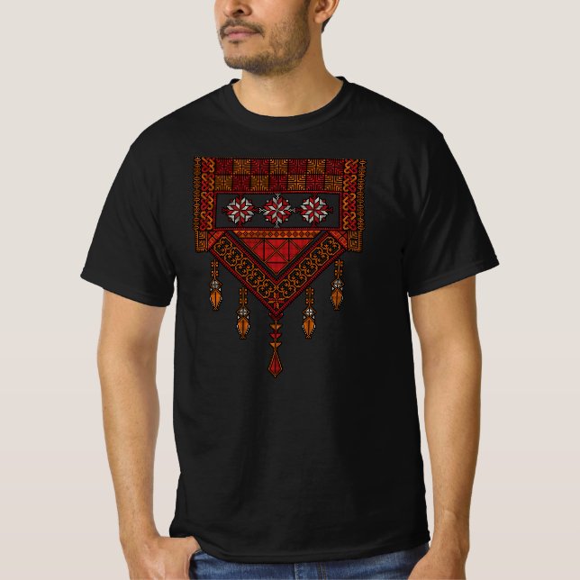 Palestinian Tatreez  Embroidery | Palestine art T-Shirt (Front)
