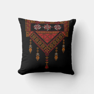 Palestinian Tatreez Embroidery palestine Art Throw Pillow