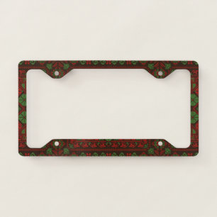 Palestinian tatreez license plate frame