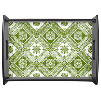 Palestinian Tatreez Print  Serving Tray