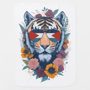 Palestinian tiger - Palestine FLAG Baby Blanket