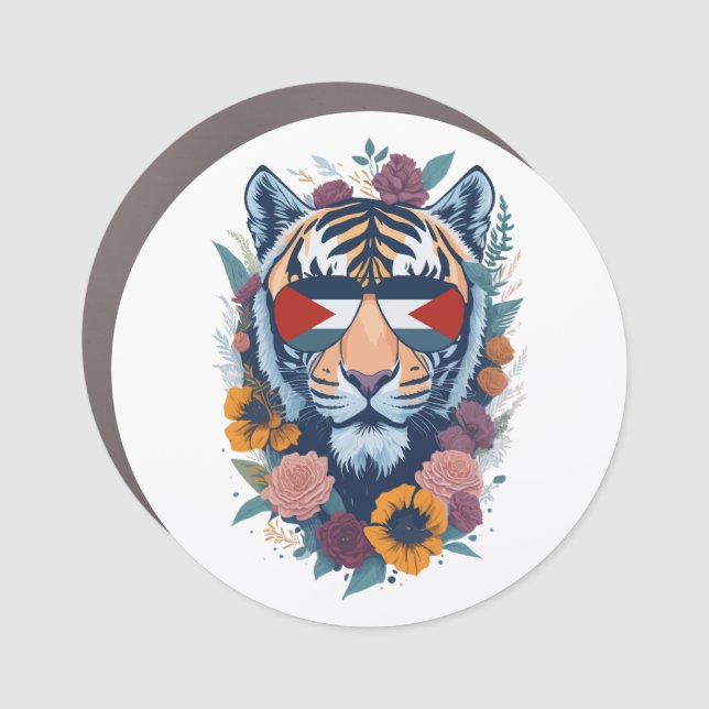 Palestinian tiger - Palestine FLAG  Car Magnet (Front)