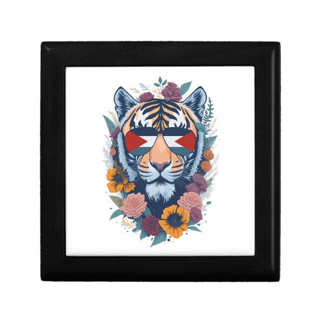 Palestinian tiger - Palestine FLAG  Gift Box (Front)
