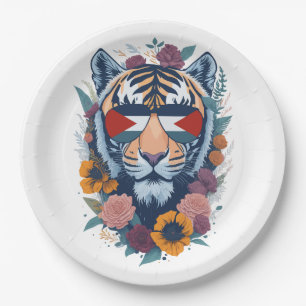 Palestinian tiger - Palestine FLAG - Gift For Pal Paper Plates
