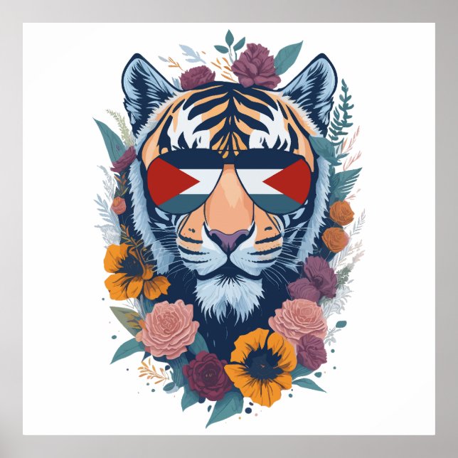 Palestinian tiger - Palestine FLAG Poster (Front)