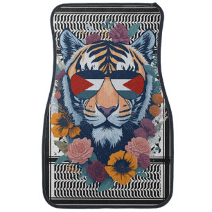 Palestinian traditional Kufiyah cool tiger Car Floor Mat