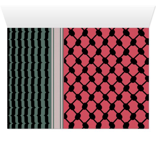 Palestinian watermelon Hatta Keffiyeh Kufiya Folk (Inside Horizontal (Bottom))