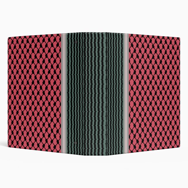 Palestinian watermelon Hatta Keffiyeh Kufiya Folk 3 Ring Binder (Background)