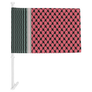 Palestinian watermelon Hatta Keffiyeh Kufiya Folk Car Flag