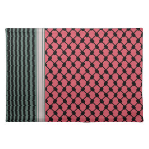 Palestinian watermelon Hatta Keffiyeh Kufiya Folk Cloth Placemat