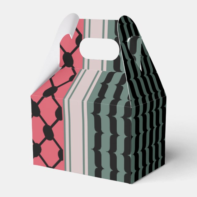 Palestinian watermelon Hatta Keffiyeh Kufiya Folk Favor Boxes (Front Side)
