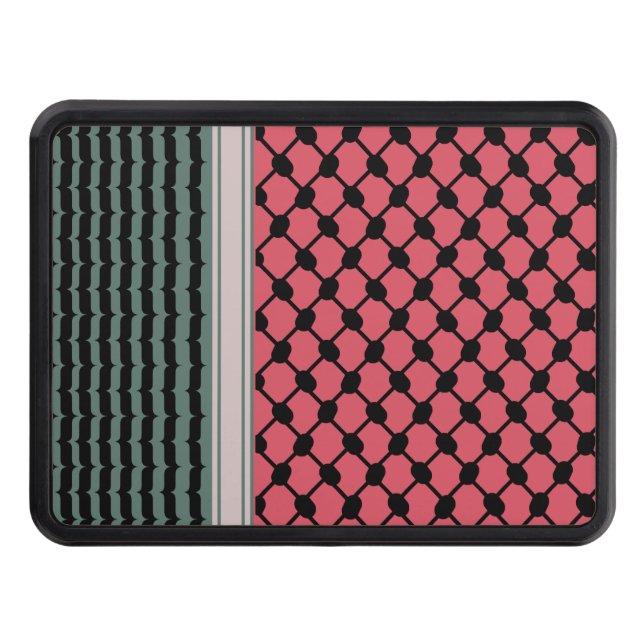 Palestinian watermelon Hatta Keffiyeh Kufiya Folk Hitch Cover (Front)