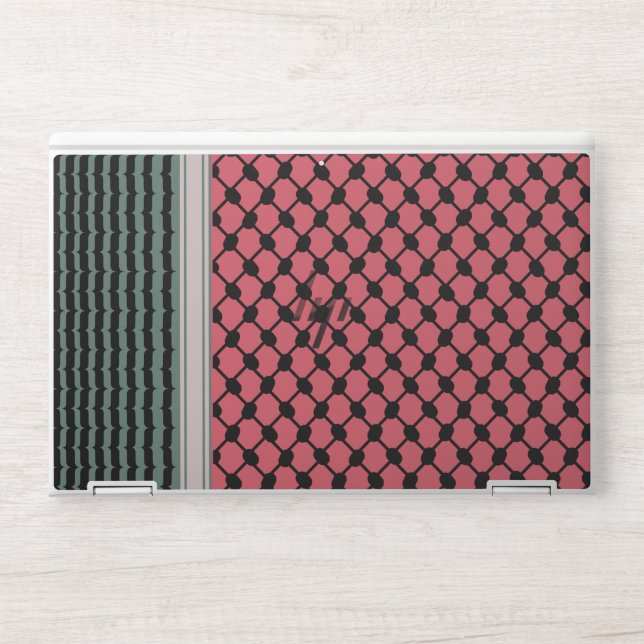 Palestinian watermelon Hatta Keffiyeh Kufiya Folk HP Laptop Skin (Front)