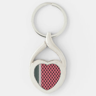 Palestinian watermelon Hatta Keffiyeh Kufiya Folk Keychain