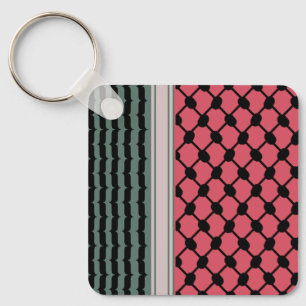 Palestinian watermelon Hatta Keffiyeh Kufiya Folk Keychain