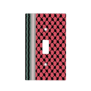 Palestinian watermelon Hatta Keffiyeh Kufiya Folk Light Switch Cover