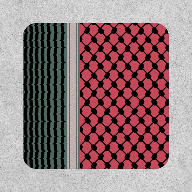 Palestinian watermelon Hatta Keffiyeh Kufiya Folk Patch (Front)