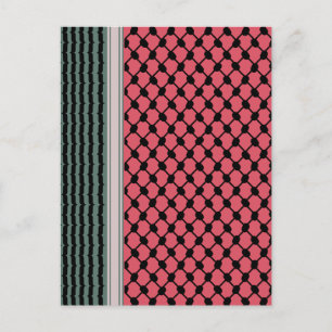 Palestinian watermelon Hatta Keffiyeh Kufiya Folk Postcard
