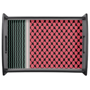 Palestinian watermelon Hatta Keffiyeh Kufiya Folk Serving Tray