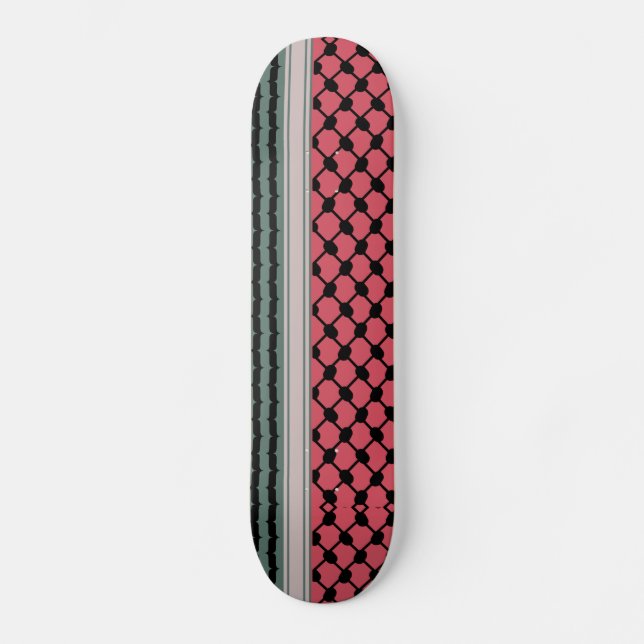 Palestinian watermelon Hatta Keffiyeh Kufiya Folk Skateboard (Front)