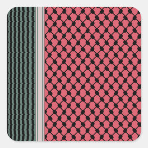 Palestinian watermelon Hatta Keffiyeh Kufiya Folk Square Sticker