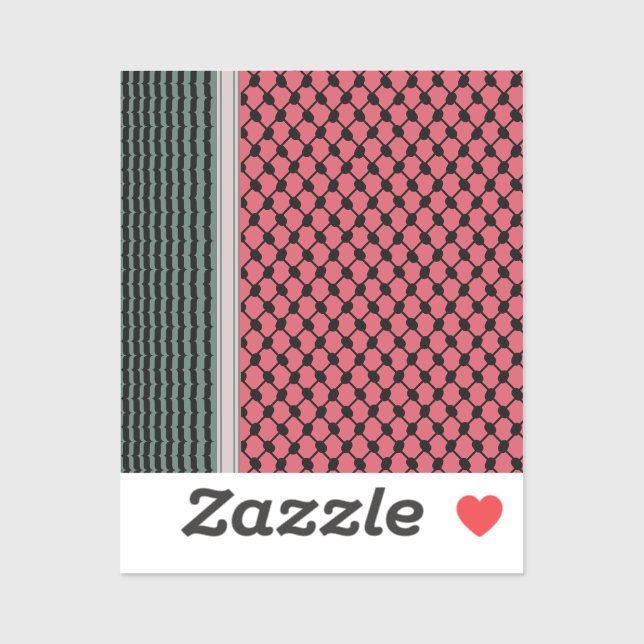 Palestinian watermelon Hatta Keffiyeh Kufiya Folk Sticker (Sheet)