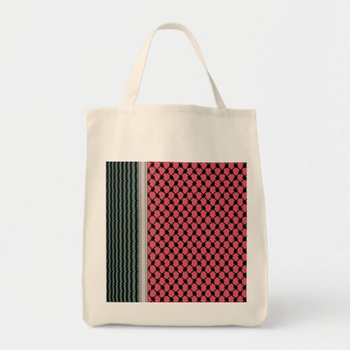 Palestinian watermelon Hatta Keffiyeh Kufiya Folk Tote Bag