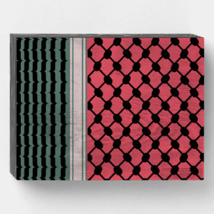 Palestinian watermelon Hatta Keffiyeh Kufiya Folk Wooden Box Sign