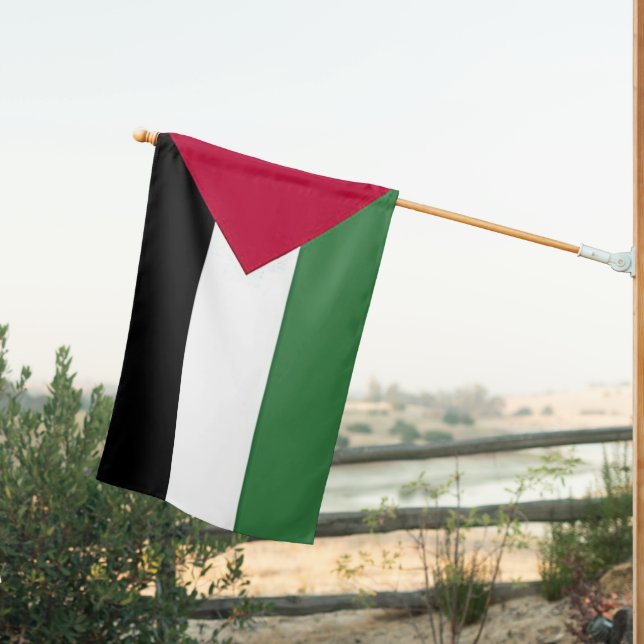 Palestinian Weathered House Flag  (Insitu (Back))