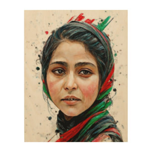 PALESTINIAN WOMAN RESILIENCE WALL ART