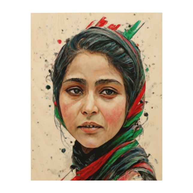 PALESTINIAN WOMAN RESILIENCE WALL ART (Front)