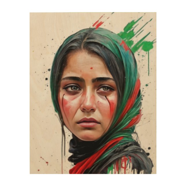 PALESTINIAN WOMAN RESILIENCE WALL ART (Front)