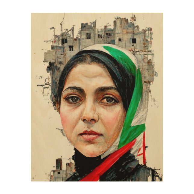 PALESTINIAN WOMAN RESILIENCE WALL ART (Front)