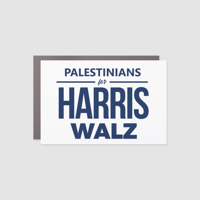 Palestinians for Harris Walz Car Magnet (Front)