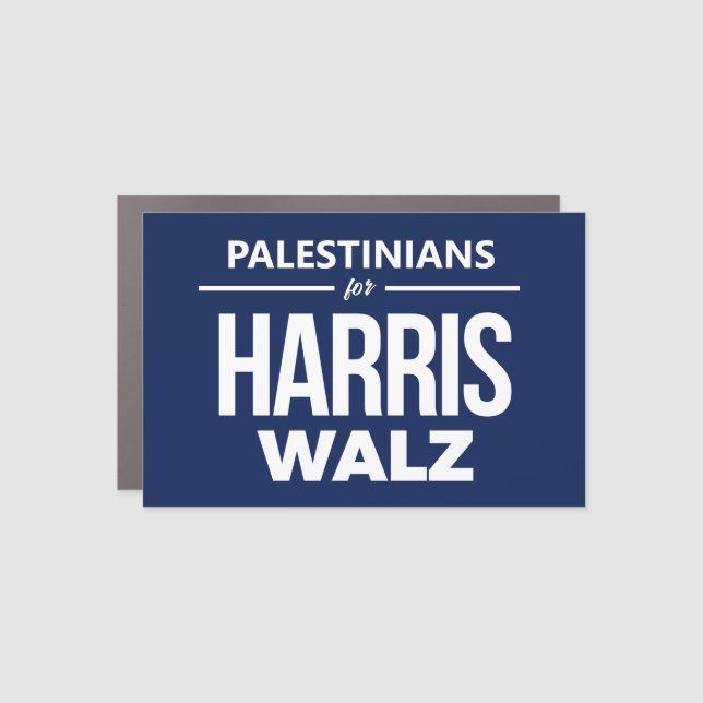 Palestinians for Harris Walz Car Magnet (Front)