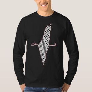 Palestinians Map Keffiyeh Arab Scarf Shemagh Pales T-Shirt