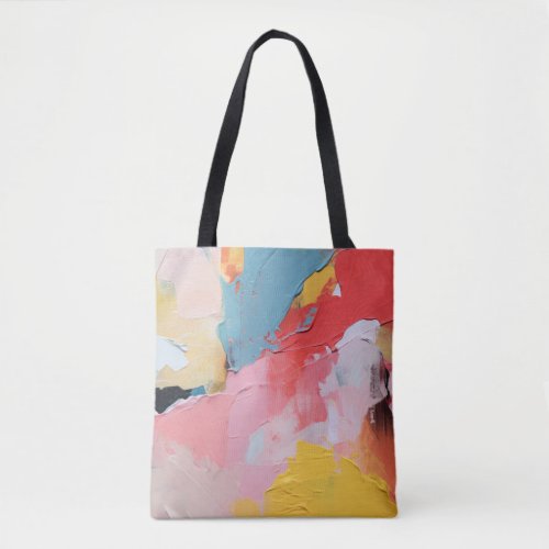 Palette of Imagination Colorful Brushstrokes Tote Bag