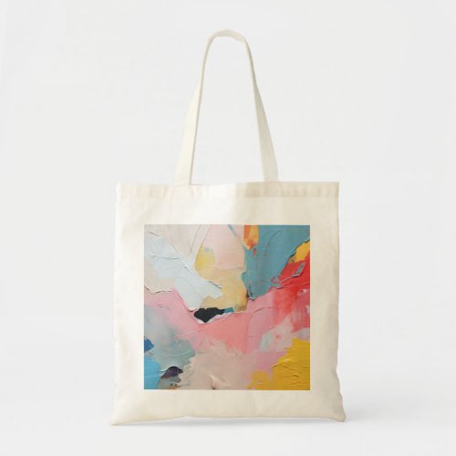 Palette of Imagination Colorful Brushstrokes Tote Bag