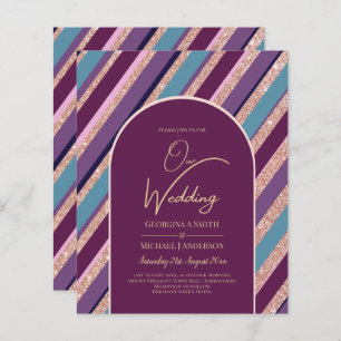 Palette Plum Purple Turquoise Rose Gold Wedding