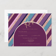 Palette Plum Purple Turquoise Rose Gold Wedding